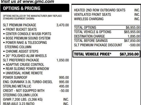 Certified 2023 GMC Sierra 1500 SLT w/ SLT Premium Package AWD/4WD image 2