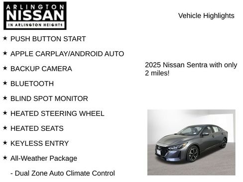 New 2025 Nissan Sentra SV w/ All-Weather Package image 8