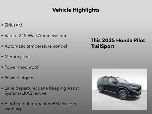 New 2025 Honda Pilot TrailSport image 5
