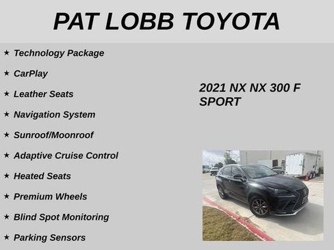 Used 2021 Lexus NX 300 F Sport w/ F Sport Premium Package FWD image 12