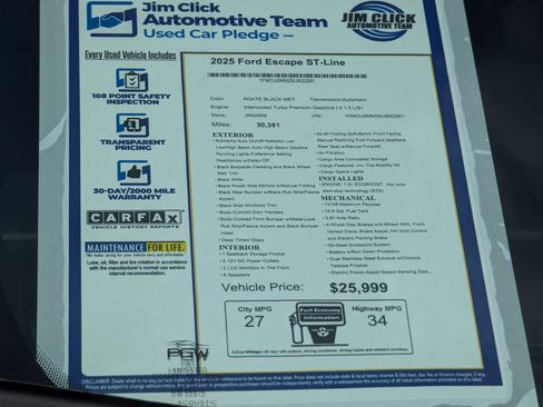 Certified 2025 Ford Escape ST-Line FWD image 13
