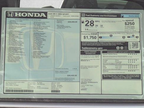 New 2026 Honda HR-V Sport image 17