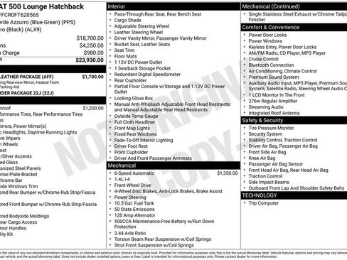 Used 2015 FIAT 500 Lounge w/ Luxury Leather Package image 26