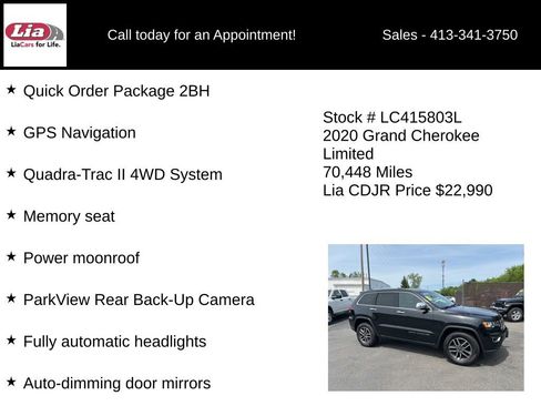 Certified 2020 Jeep Grand Cherokee Limited AWD/4WD image 6