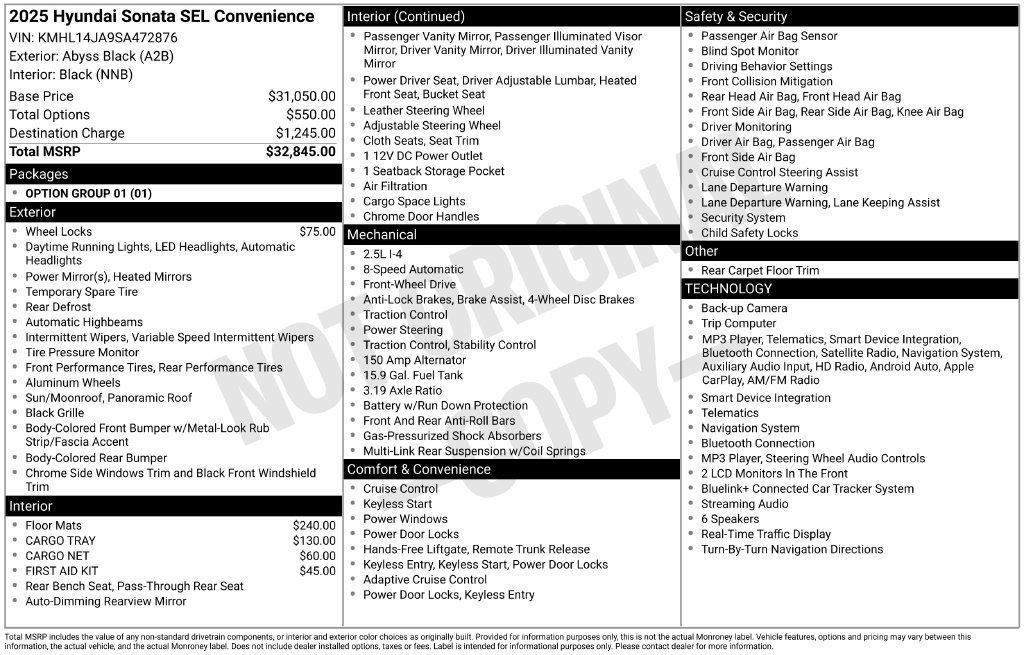 Certified 2025 Hyundai Sonata SEL FWD image 36