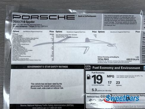 Used 2023 Porsche 718 Boxster Spyder RWD image 54
