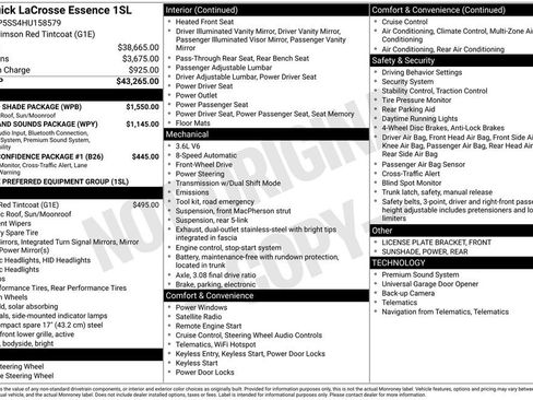 Used 2017 Buick LaCrosse Essence w/ Sun and Shade Package image 10