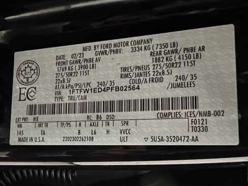 Used 2023 Ford F150 Limited image 61