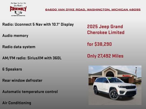 Used 2025 Jeep Grand Cherokee Limited w/ Black Appearance Package AWD/4WD image 10