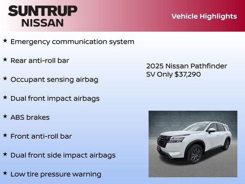 New 2025 Nissan Pathfinder SV w/ Black Appearance Package image 16