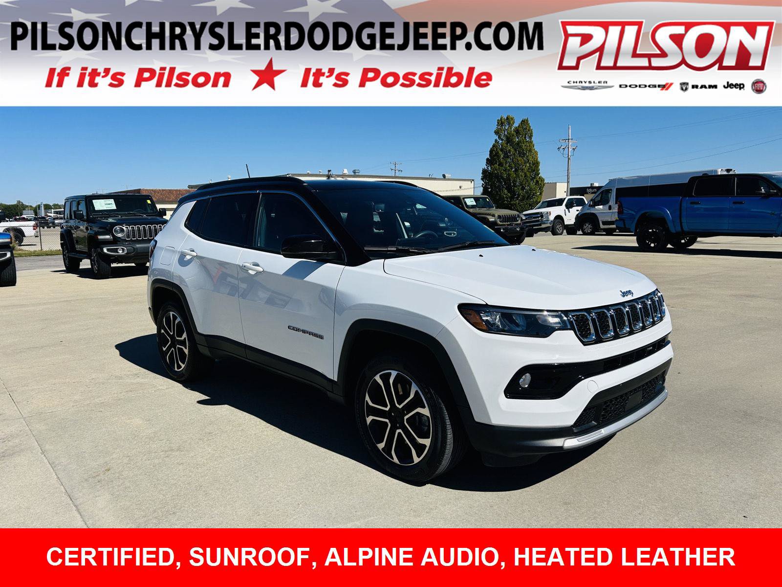 Used 2023 Jeep Compass Limited w/ Sun and Sound Group AWD/4WD image 1