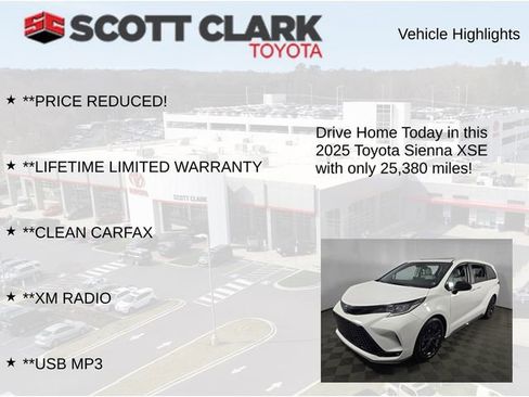 Used 2025 Toyota Sienna XSE FWD image 12