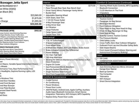 Used 2022 Volkswagen Jetta Sport w/ IQ.Drive Package image 9