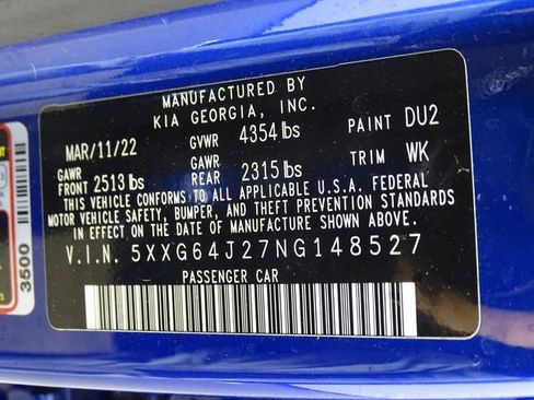 Certified 2022 Kia K5 GT-Line w/ GT-Line FWD Premium Package image 23