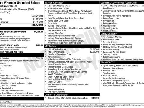 Used 2018 Jeep Wrangler Unlimited Sahara image 58