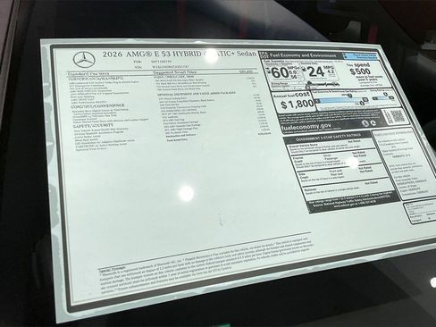 New 2026 Mercedes-Benz E 53 AMG e 4MATIC Sedan image 13