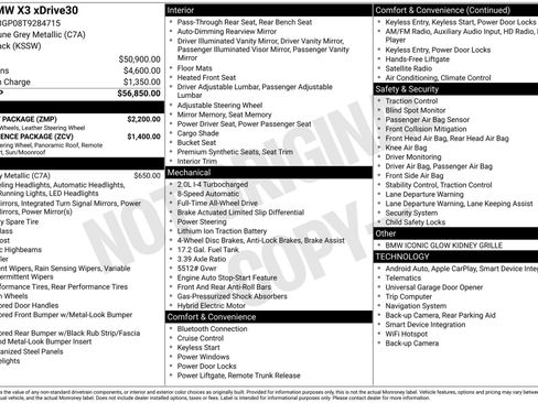 New 2026 BMW X3 xDrive30 w/ M Sport Package image 10