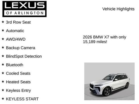 Used 2026 BMW X7 xDrive40i w/ M Sport Package AWD/4WD image 8