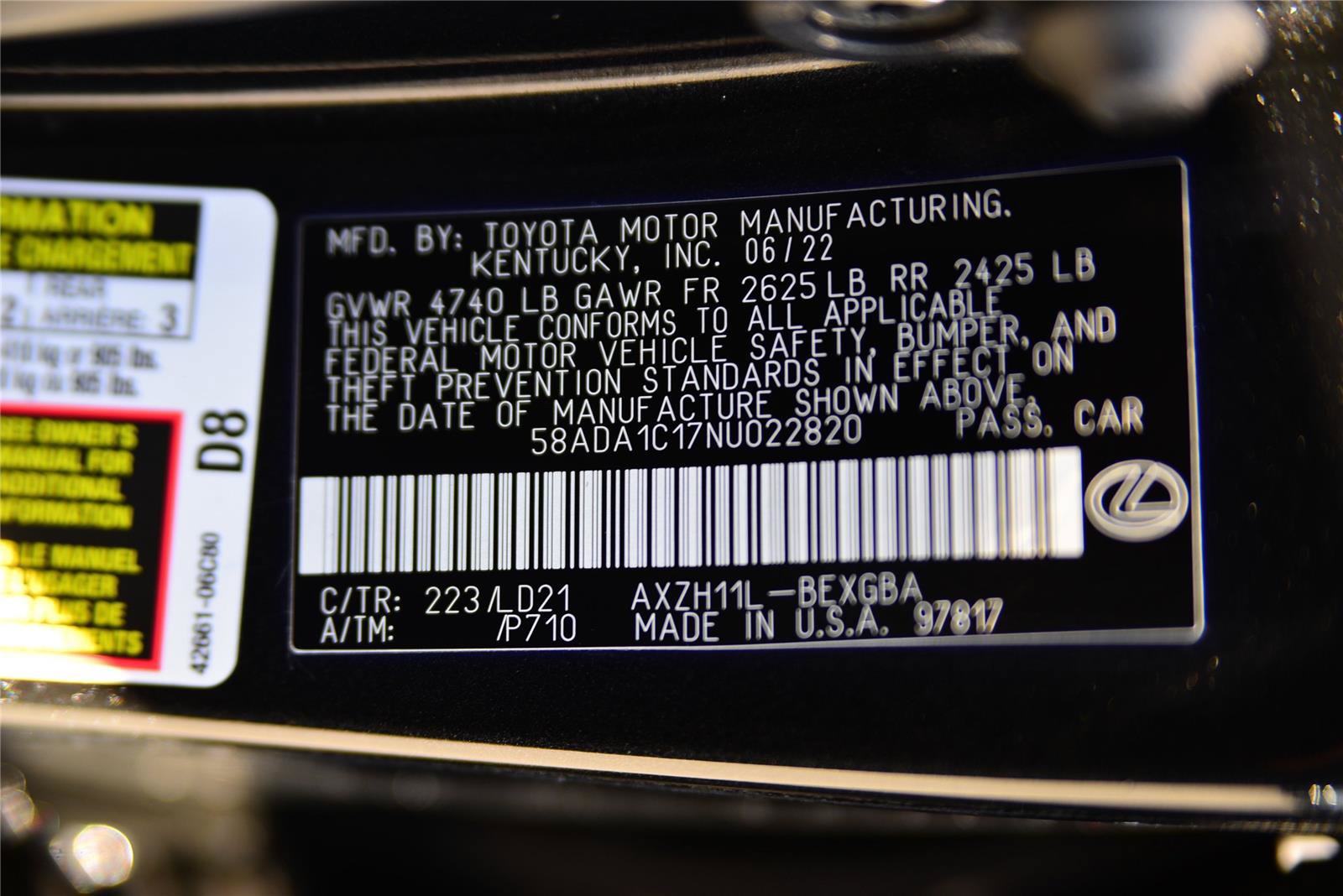 Used 2022 Lexus ES 300h w/ Premium Package FWD image 37