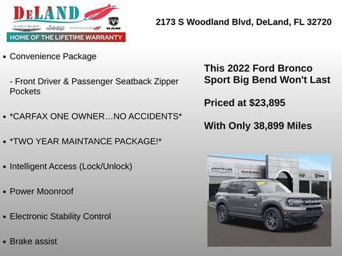 Used 2022 Ford Bronco Sport Big Bend w/ Convenience Package image 12