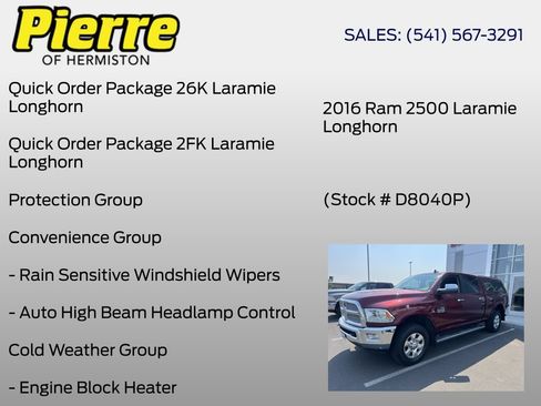 Used 2016 RAM 2500 Longhorn w/ Convenience Group AWD/4WD image 5