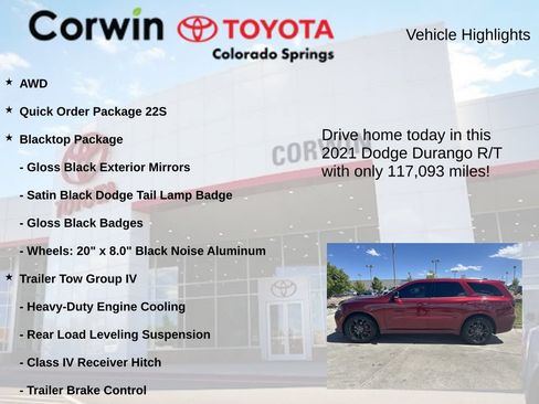 Used 2021 Dodge Durango R/T w/ Blacktop Package AWD/4WD image 7