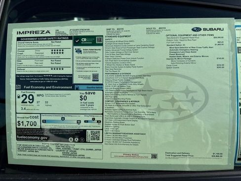 New 2026 Subaru Impreza 2.0i Sport image 30