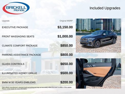 Used 2023 BMW X6 M50i w/ Executive Package AWD/4WD image 11