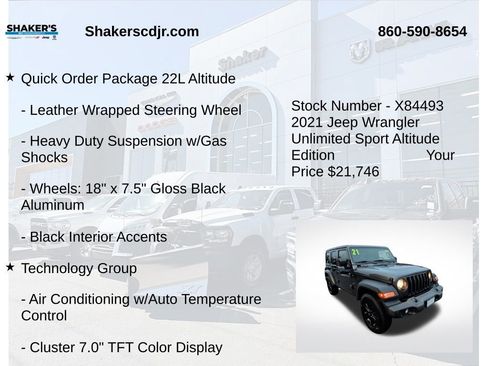Used 2021 Jeep Wrangler Unlimited Sport image 18