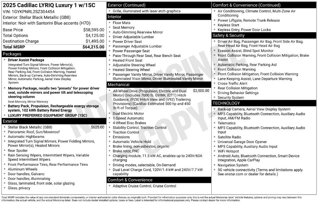 Certified 2025 Cadillac Lyriq Luxury AWD/4WD image 9