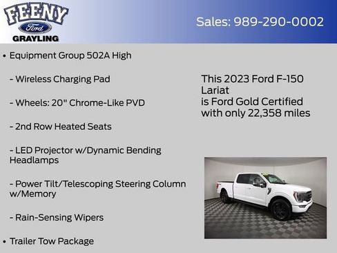 Used 2023 Ford F150 Lariat w/ Equipment Group 502A High AWD/4WD image 14