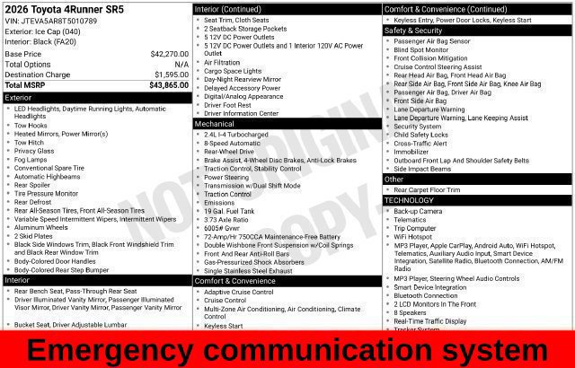 Used 2026 Toyota 4Runner SR5 RWD image 41
