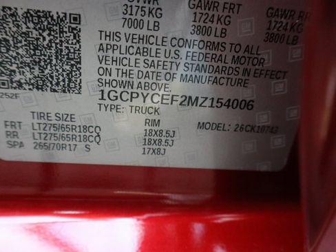 Used 2021 Chevrolet Silverado 1500 Custom Trail Boss w/ LPO, Dark Essentials Package image 25