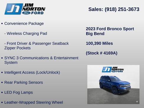 Used 2023 Ford Bronco Sport Big Bend w/ Convenience Package AWD/4WD image 13