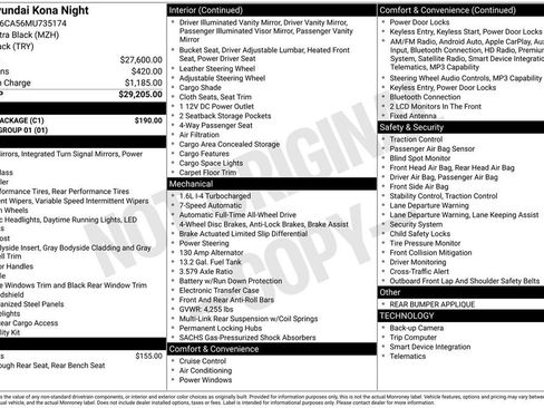 Used 2021 Hyundai Kona Night w/ Cargo Package image 6