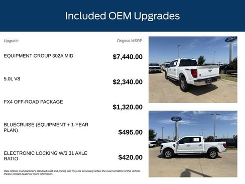Used 2025 Ford F150 XLT w/ Equipment Group 302A MID AWD/4WD image 11
