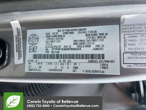 Used 2022 Ford F150 XLT w/ FX4 Off-Road Package AWD/4WD image 28