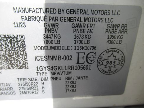 Used 2024 Cadillac Escalade Sport Platinum w/ LPO, Floor Liner Package image 36