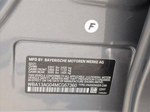 Used 2021 BMW 530e w/ Parking Assistance Package RWD image 30