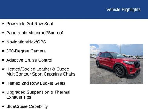 Certified 2025 Ford Explorer ST w/ Sun And Sound Package AWD/4WD image 38