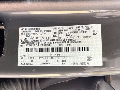 Used 2018 Ford F150 Raptor w/ Equipment Group 802A Luxury AWD/4WD image 34