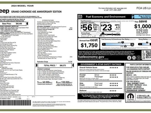 Used 2024 Jeep Grand Cherokee Limited 4xe AWD/4WD image 3