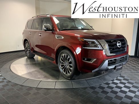 Used 2023 Nissan Armada Platinum w/ Captain's Chairs Package RWD image 1