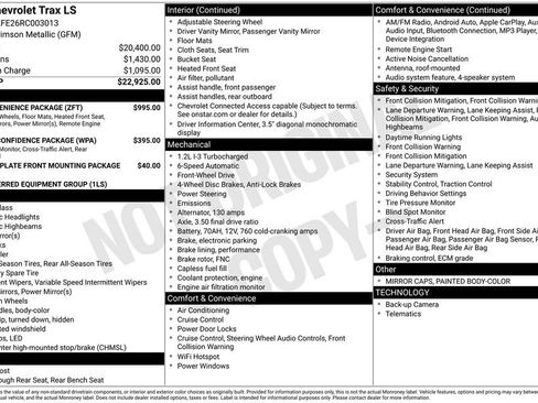 Certified 2024 Chevrolet Trax LS w/ LS Convenience Package FWD image 39