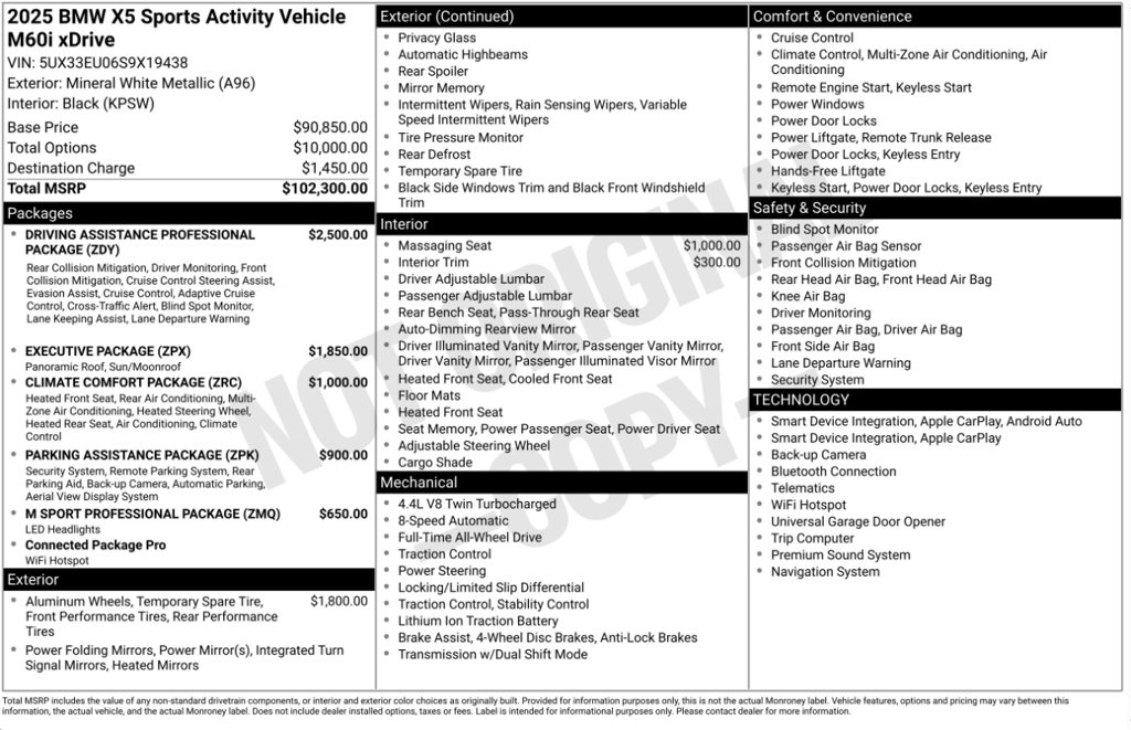 Certified 2025 BMW X5 M60i AWD/4WD image 6