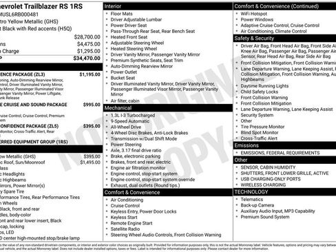 Used 2024 Chevrolet TrailBlazer RS w/ Convenience Package image 4