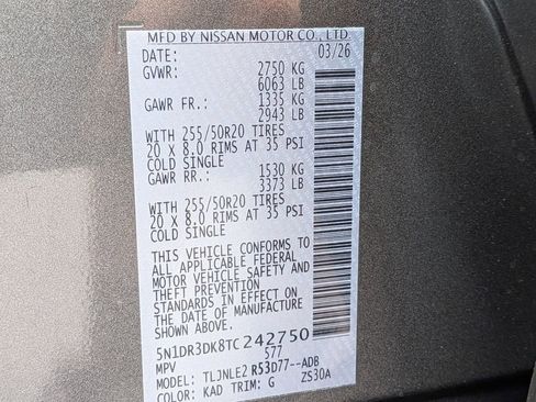 New 2026 Nissan Pathfinder Platinum AWD/4WD image 31