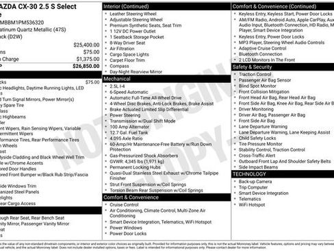 Certified 2023 MAZDA CX-30 AWD 2.5 S w/ Select Package image 14