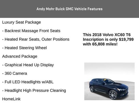 Used 2018 Volvo XC60 T6 Inscription w/ Luxury Seat Package AWD/4WD image 20