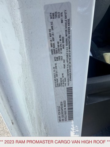Used 2023 RAM ProMaster 2500 w/ Convenience Group FWD image 18